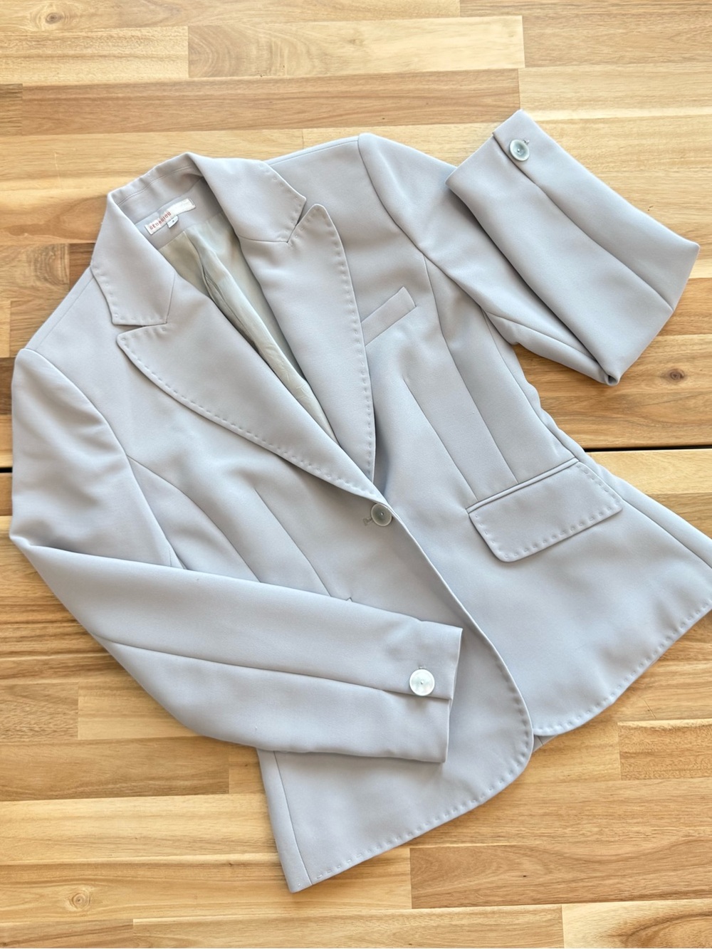 Women's Georgiou Studio Light Gray Tailored Blazer Jacket - Size 4